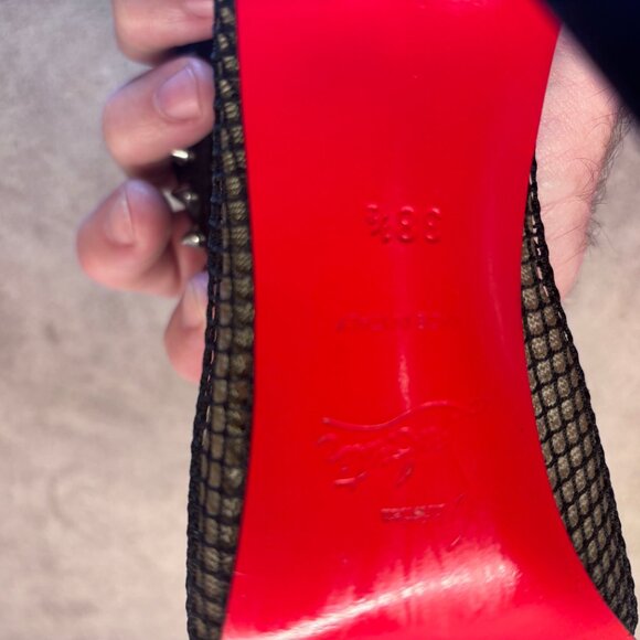 Christian Louboutin Bourriche Mesh Lace and Leather Spiked Bootie. - Picture 11 of 15